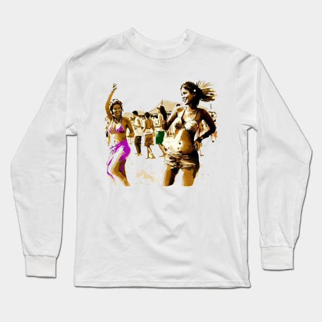 Beach Party Long Sleeve T-Shirt by apsi